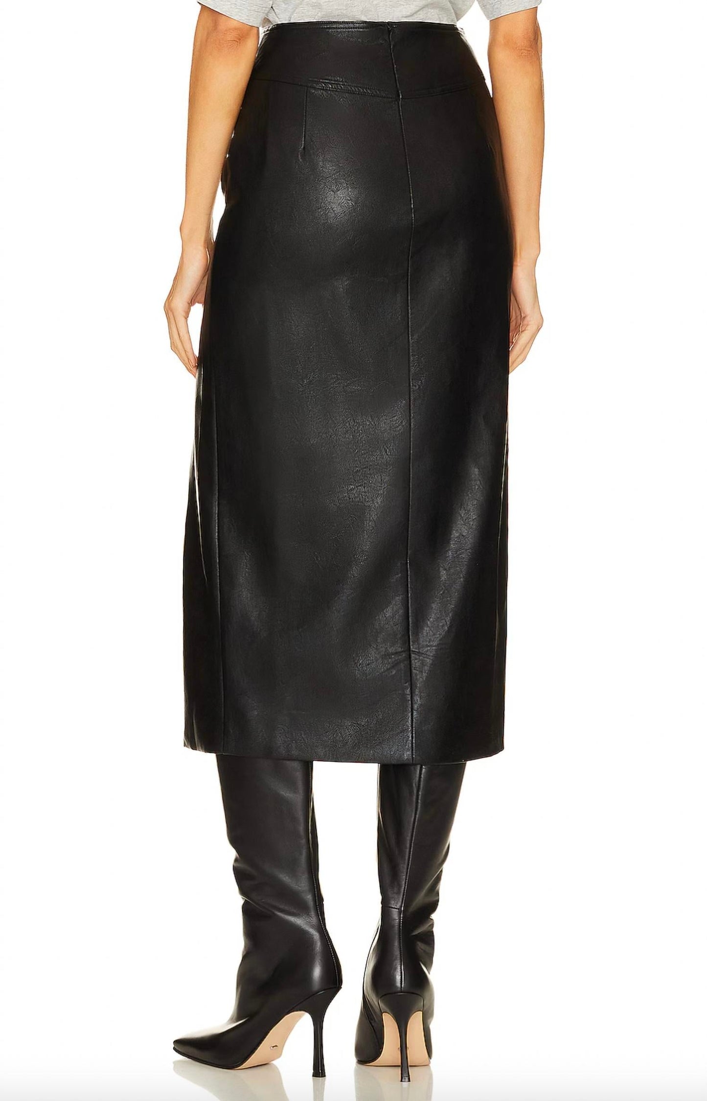 Bardot - Dante Faux Leather Midi Skirt