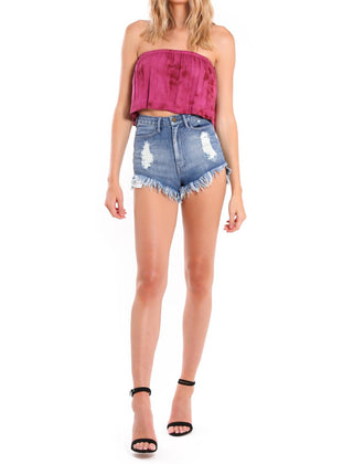 Blue Life - Lina Frill Strapless Top