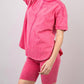 Very J - Washed Stretchy Knit Activewear Top & Shorts