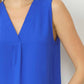 Entro - Sleeveless V-neck Top