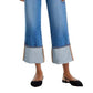 Veronica Beard - Dylan High Rise Straight Leg Cuffed Jeans