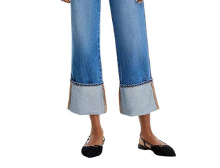 Veronica Beard - Dylan High Rise Straight Leg Cuffed Jeans