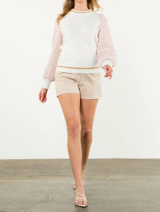 Thml - Tweed Sleeve Sweater