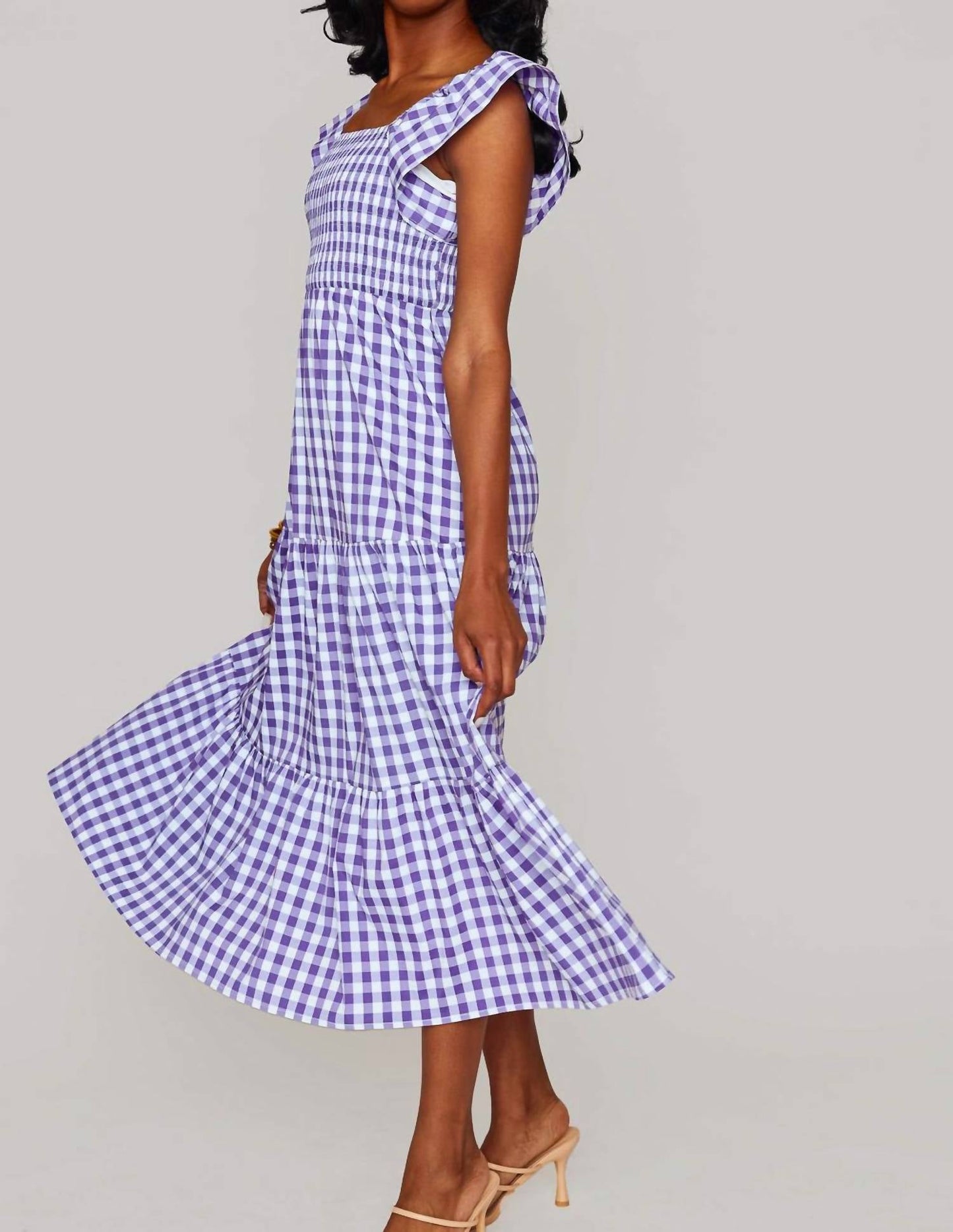 Buddylove - Brynn Ruffle Shoulder Midi Dress