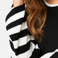 Angel Apparel - Stripe Sleeve Scoop Neck Top