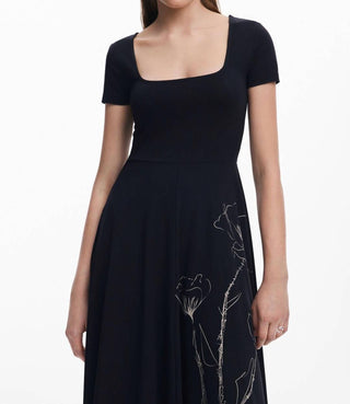 Desigual - LOW-CUT MIDI DRESS