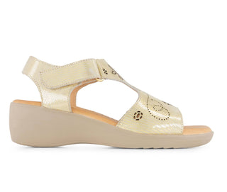 Andrea - Women's Wedge Leather Sandals