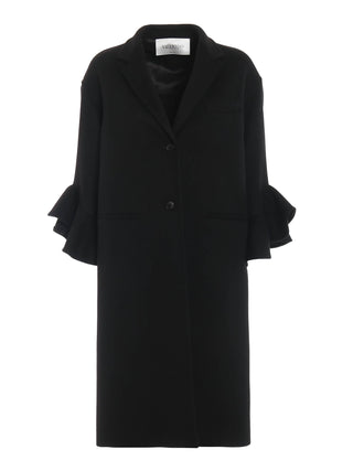 Valentino - Frill Sleeves Compact Drap Coat