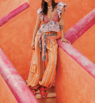 Free People - Palash Yarn-dyed Cargo Pants