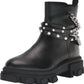 Nine West - Women's Cearlz3 Chain Detailed Leather Ankle Boots
