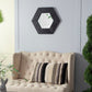 Hexagon Mirror With Natural Wood Frame