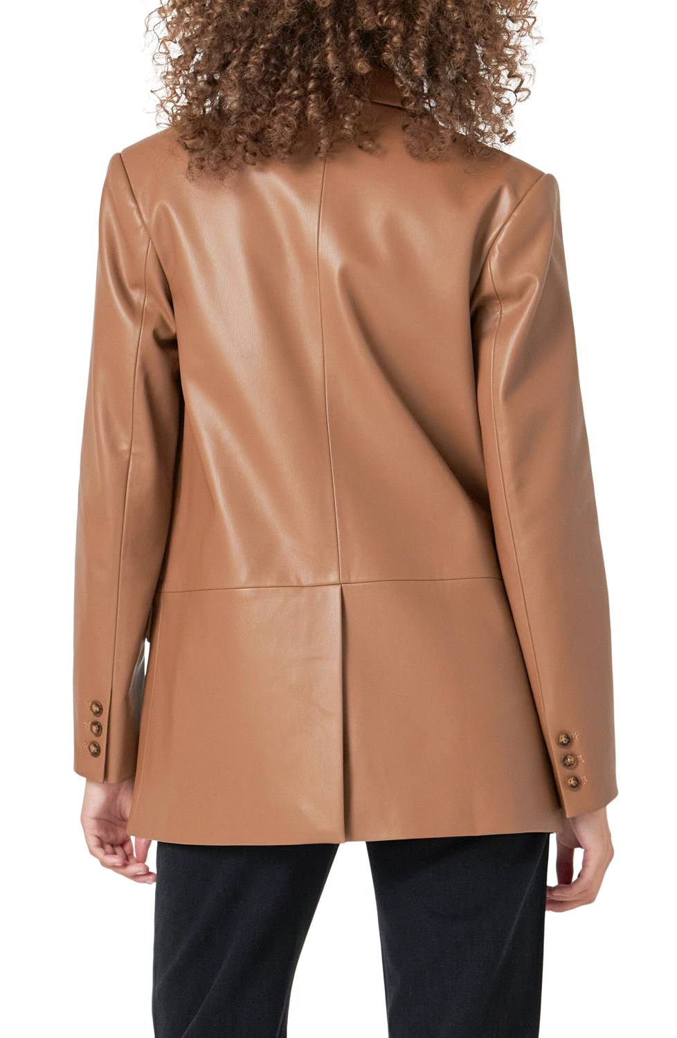 Endless Rose - Faux Leather Blazer