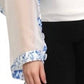 Magic Scarf - Women's Origami Trim Button Shawl Shrug Wrap