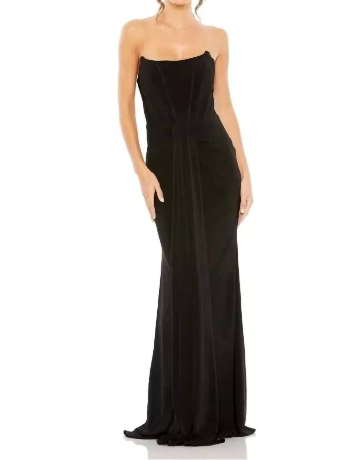 Ieena For Mac Duggal - Strapless Sweetheart Jersey Gown