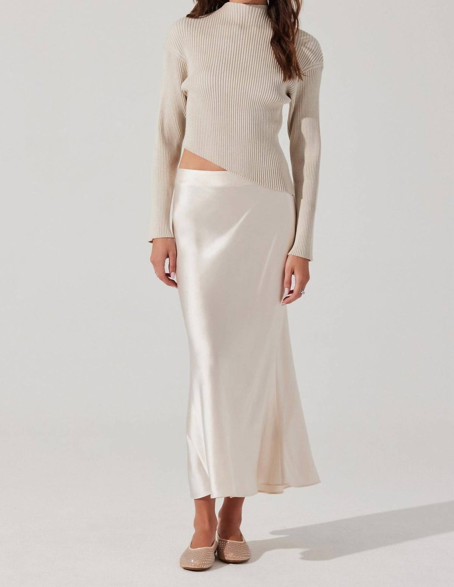 Astr - Windey Satin Maxi Skirt