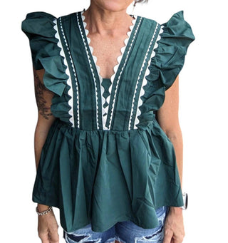 Entro - Ruffled Blouse Top