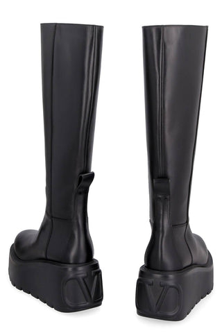 Valentino Garavani - Women's Uniqueform Leather Knee-boots