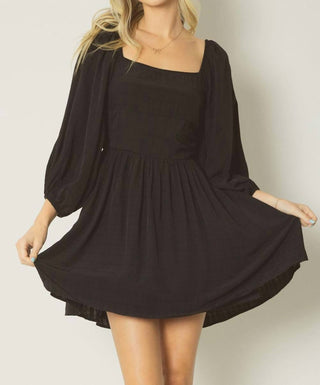 Entro - Self Tie Closure Mini Dress