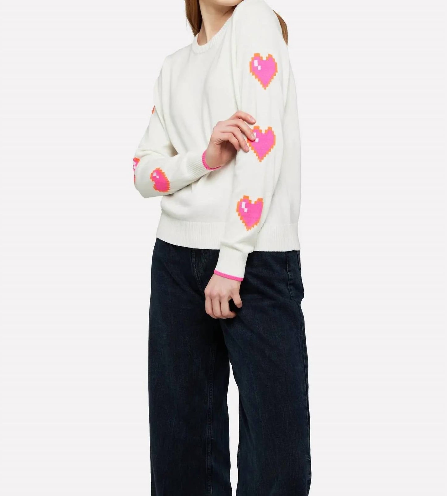Brodie Cashmere - Heart Sleeve Crew Top