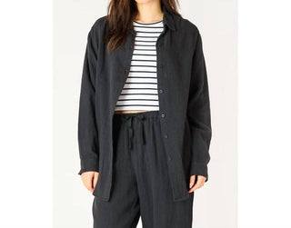 Dex - Long Sleeve Textured Blouse