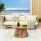Claremont 3-Seater Daybed and Acacia Wood Patio Table Set