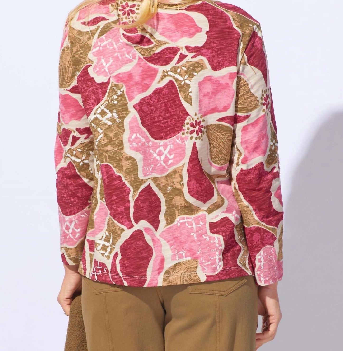 Habitat - Decoupage Floral Stepped Hem Tee