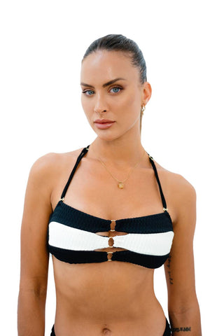 Gigizara - Starlight Strapless Bikini Top Bandeau with Grip & Removable Pads