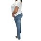 Risen - High Rise Straight Jeans With Side Slit
