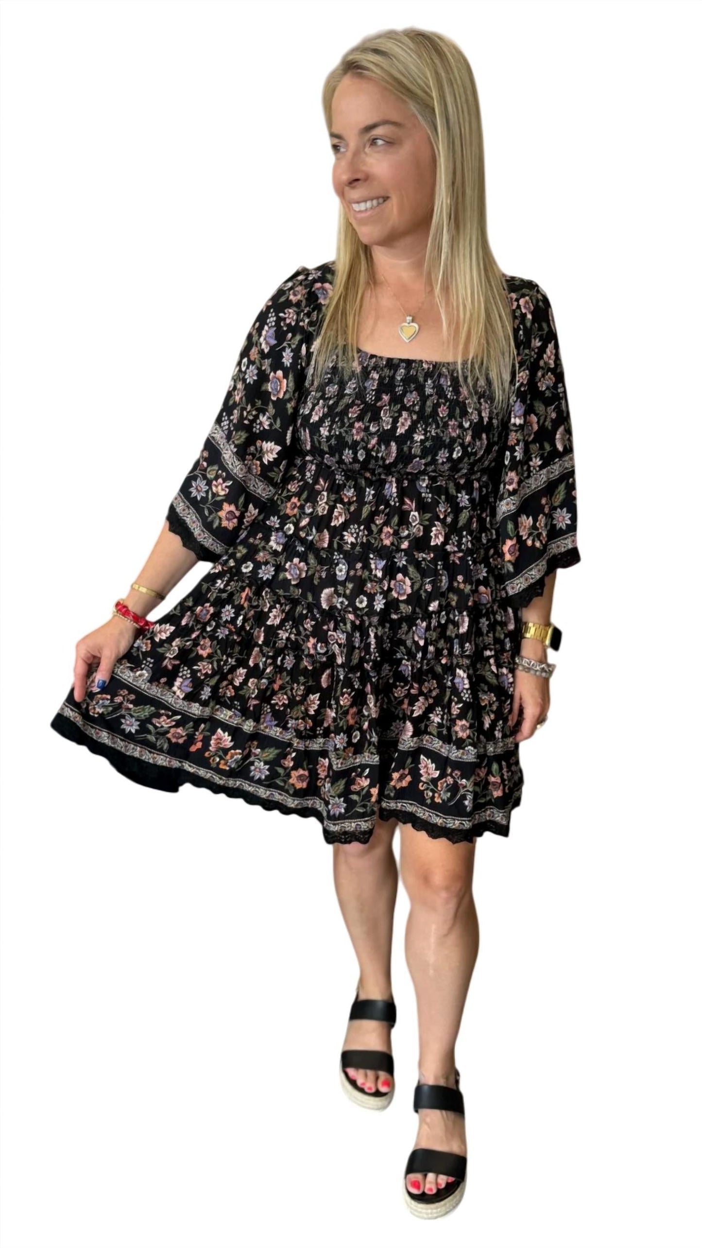 Angie - Floral Mini Dress