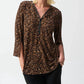 Joseph Ribkoff - Animal Print Split Sleeve Tunic Top