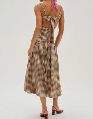 For Love & Lemons - Gingerbread Gingham Midi Dress