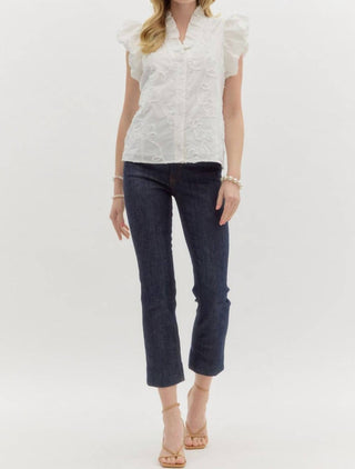 Entro - Floral Applique Blouse