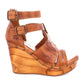 Bedstu - Women's Princess Wooden Wedge Sandal
