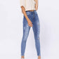 Judy Blue - High Waist Destroyed Button Fly Skinny Jeans