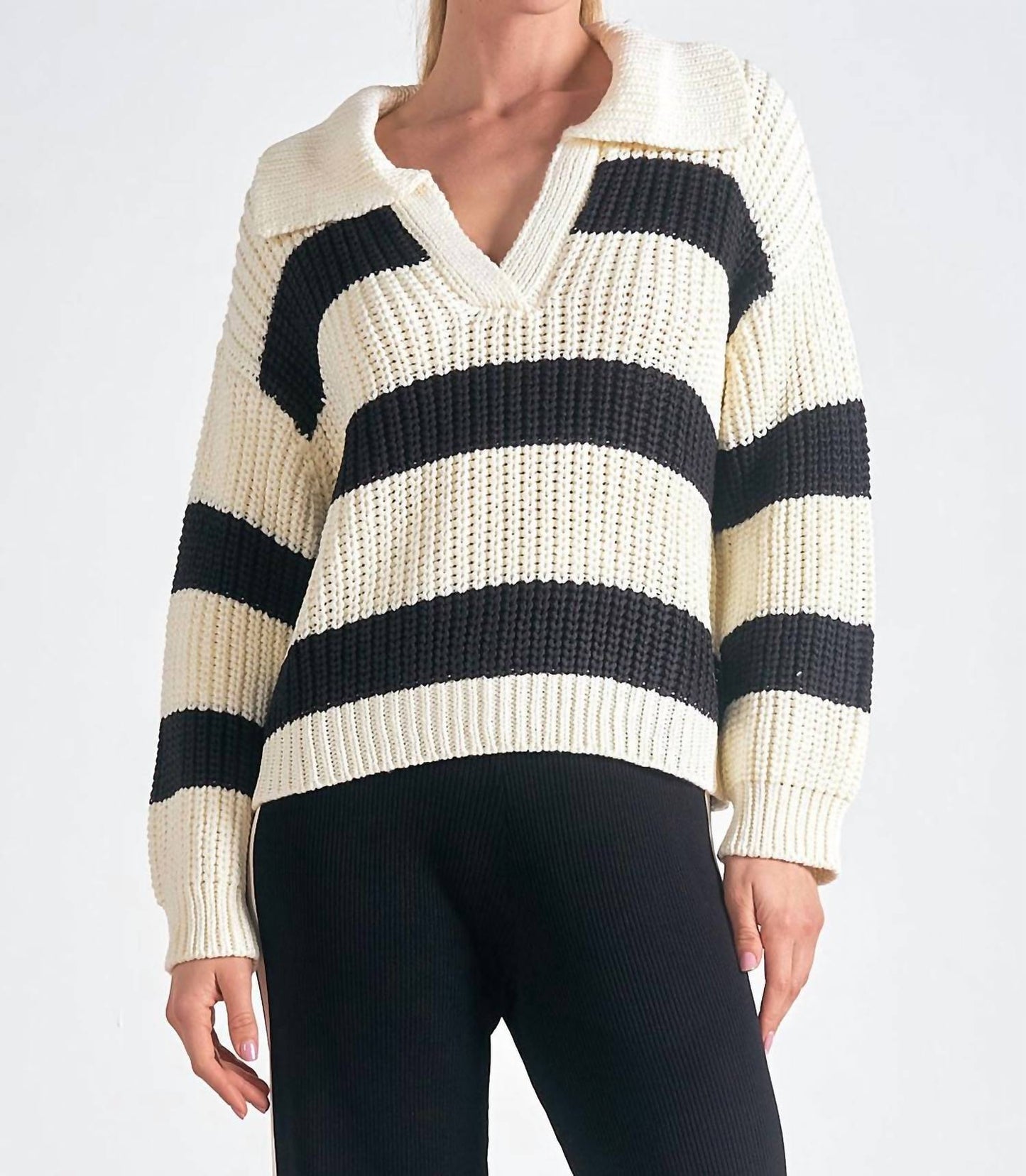 Elan - Color Block V-neck Sweater