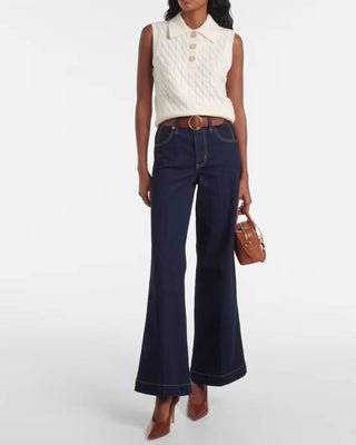 Frame - Cable Polo Wool Sweater Vest