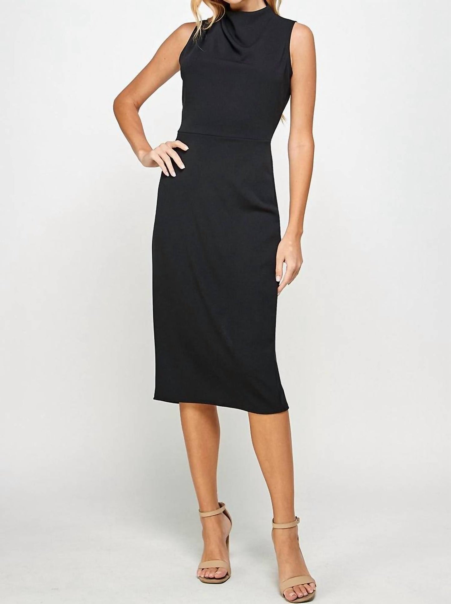 2 Hearts Apparel - Mock Neck Midi Dress