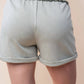 White Birch - High Waisted Washed Scuba Shorts