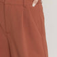 Entro - High Waisted Full Leg Pants With Pockets