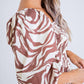 Karlie - Zebra Poplin Puff Sleeve Smock Maxi Dress