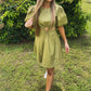Aureum - Puff Sleeve Mini Dress
