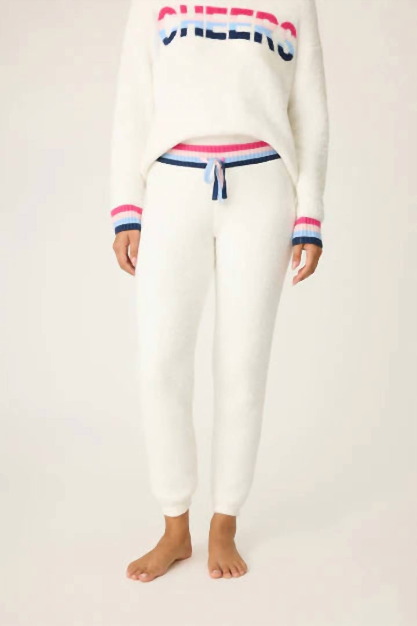 Pj Salvage - Marshmallow Party Knit Banded Pants