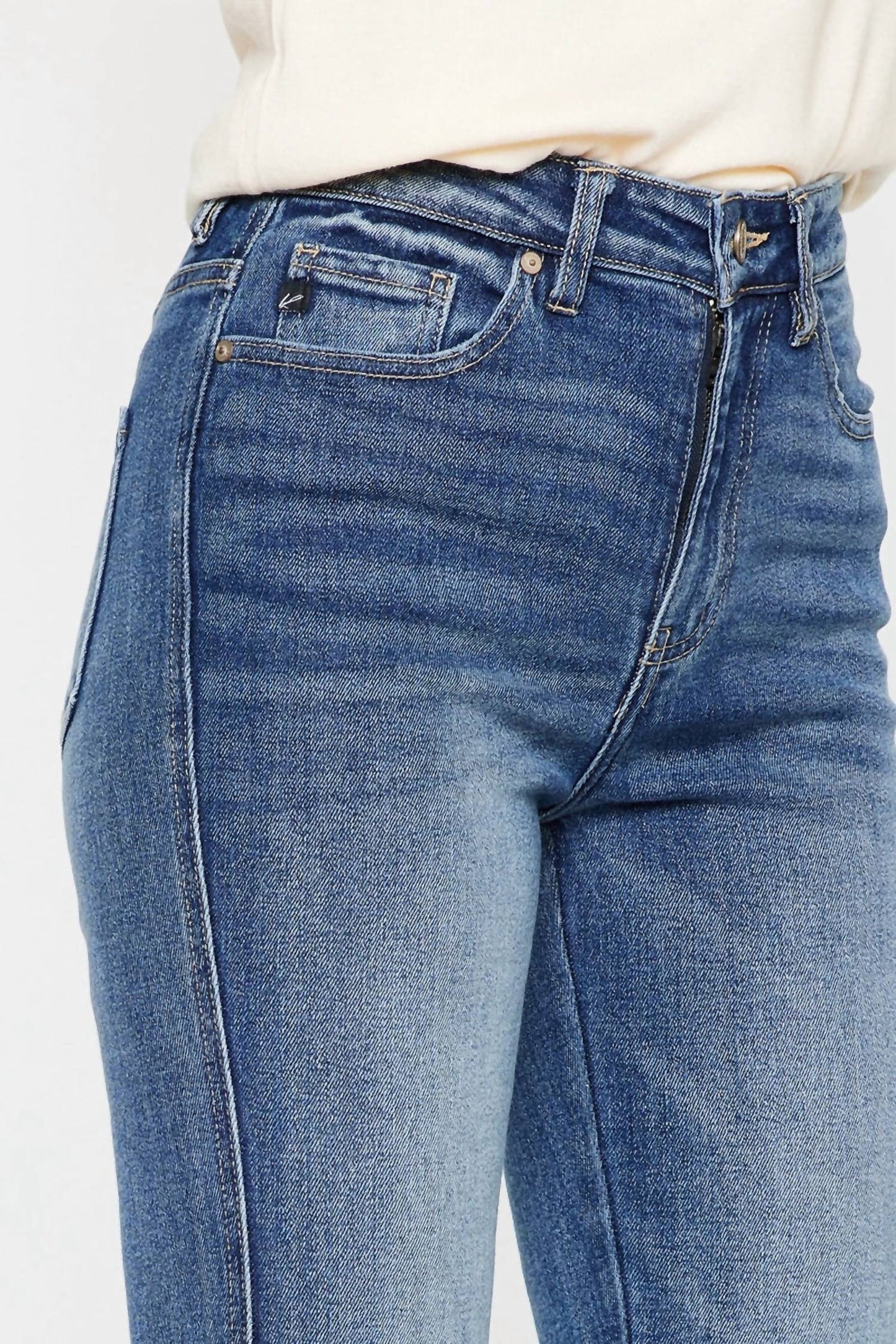 Kancan - High Rise Clean Hem Flare Jeans