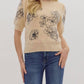 Entro - Short Sleeve Floral Sweater