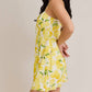 Le Lis - Lemon Shirred Neck Low Waist Mini Dress