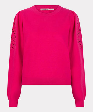 Esqualo - Eyelet Puff-sleeve Sweater