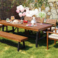 GO Outdoor Wood Dining Set For 7-8 Persons
