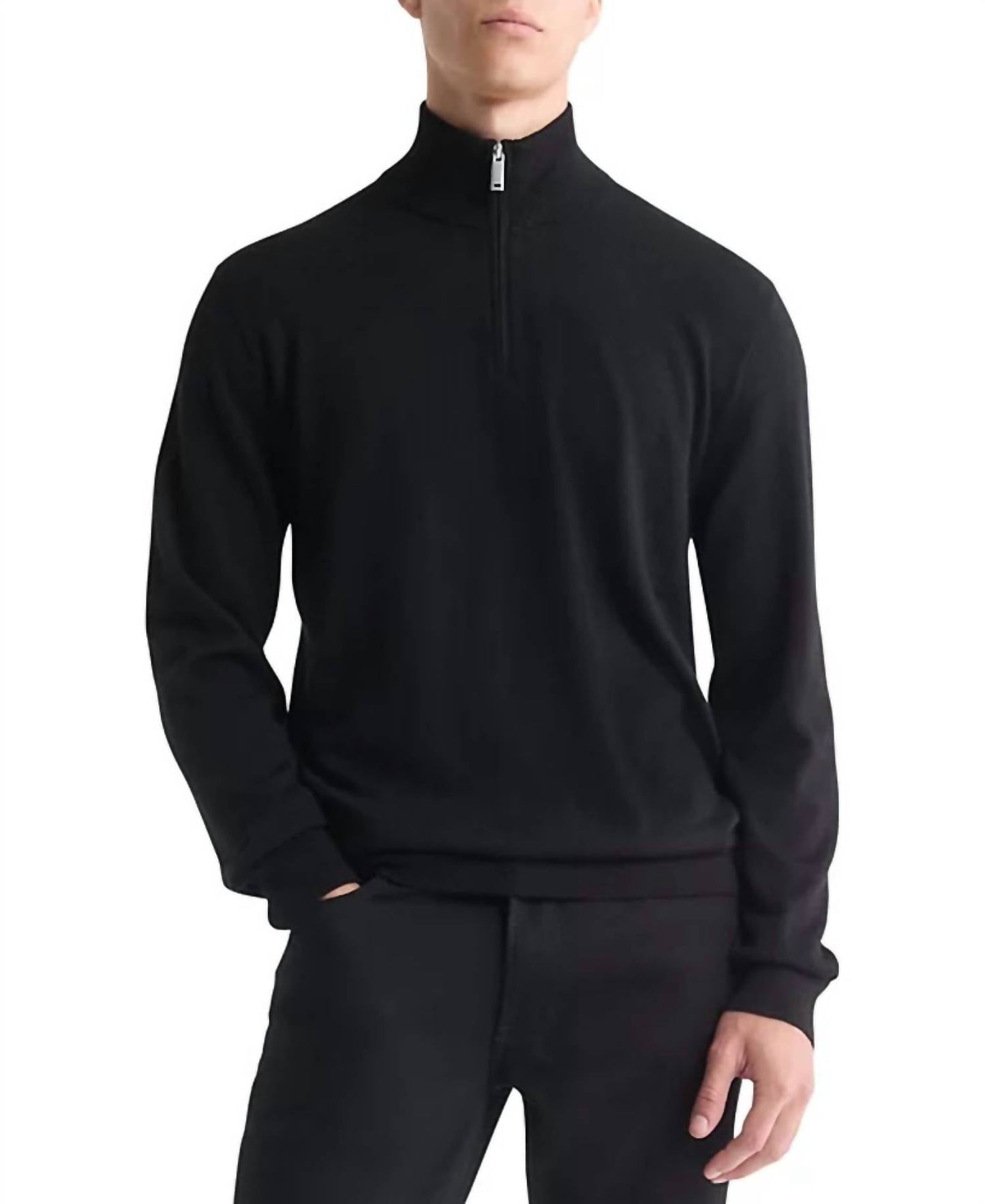 Calvin Klein - Fine Merino Wool Blend Quarter Zip Sweater