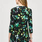 Joseph Ribkoff - Watercolor Abstract Print 3/4 Sleeve Asymmetric Top