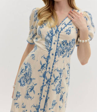 Entro - Damask Midi Dress